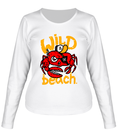 Женская футболка длинный рукав Wild beach