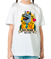 Детская футболка No fear, no love фото