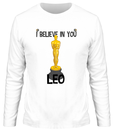 Мужская футболка длинный рукав Я верил в тебя Лео
