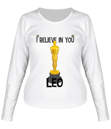 Женская футболка длинный рукав Я верил в тебя Лео