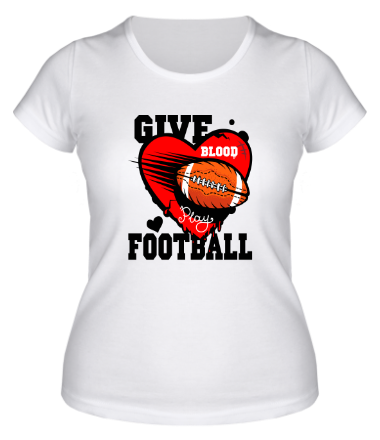 Женская футболка Give football