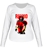 Женская футболка длинный рукав Носорог фото
