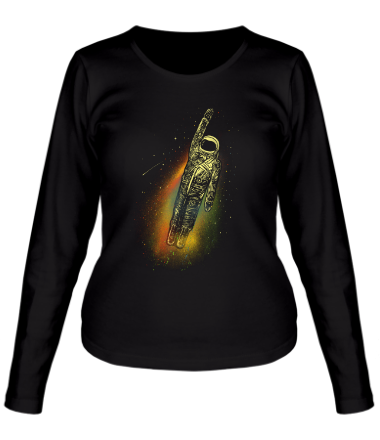 Женская футболка длинный рукав Космический полет