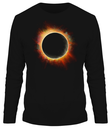 Мужская футболка длинный рукав Солнечное затмение