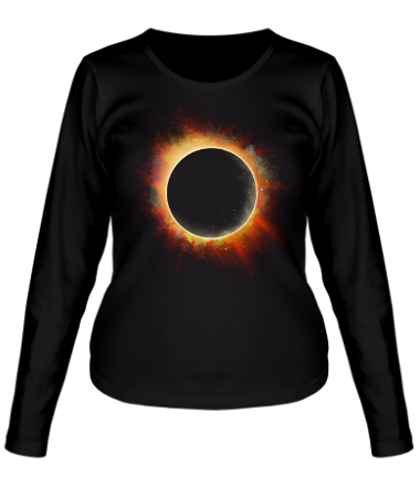 Женская футболка длинный рукав Солнечное затмение