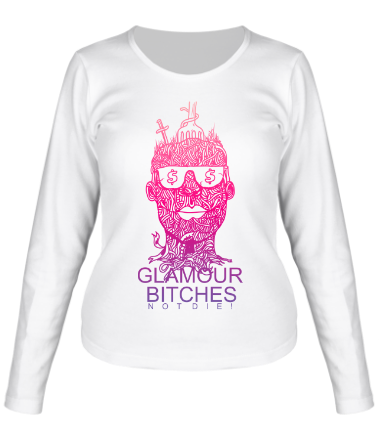 Женская футболка длинный рукав Glamour bitches notdie!