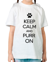 Детская футболка Keep calm and purr on фото