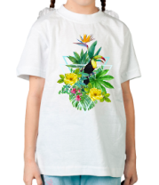 Детская футболка Тропический райский сад фото