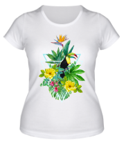 Женская футболка Тропический райский сад фото