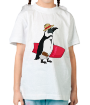 Детская футболка Пингвин сёрфер фото