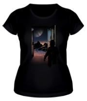 Женская футболка Дверь в космос