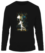 Мужская футболка длинный рукав Метеоритный дождь в космосе фото