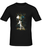 Мужская футболка Метеоритный дождь в космосе