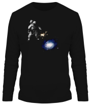 Мужская футболка длинный рукав Освещаю галактику фото