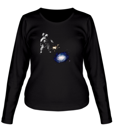 Женская футболка длинный рукав Освещаю галактику