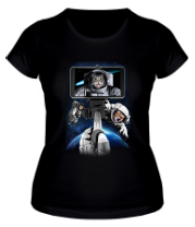 Женская футболка Селфи в космосе фото