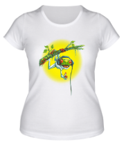Женская футболка Лягушка на ветке фото