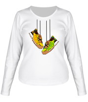 Женская футболка длинный рукав Кроссовки на шнурках фото