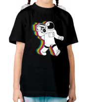 Детская футболка Космонавт с магнитофоном фото