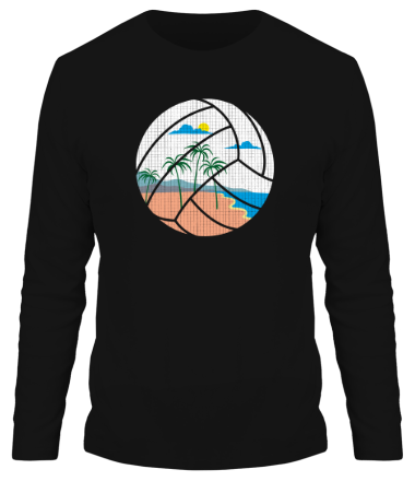 Мужская футболка длинный рукав Пляжный Волейбол