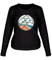 Женская футболка длинный рукав Пляжный Волейбол