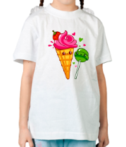 Детская футболка Сладости фото