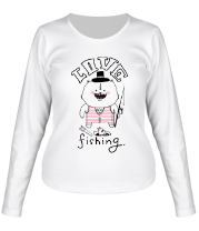 Женская футболка длинный рукав Love Fishing фото