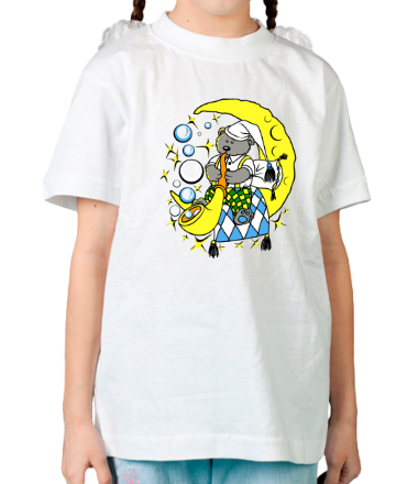 Детская футболка Мишка на Луне