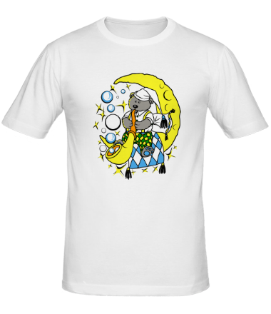 Мужская футболка Мишка на Луне
