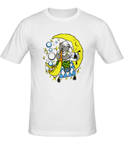 Мужская футболка Мишка на Луне фото