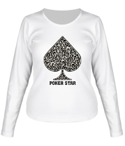 Женская футболка длинный рукав Poker Star game фото