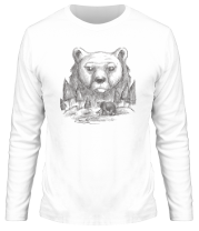 Мужская футболка длинный рукав Медведица фото