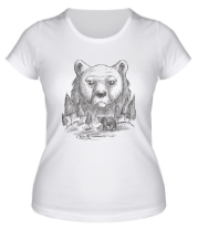 Женская футболка Медведица фото