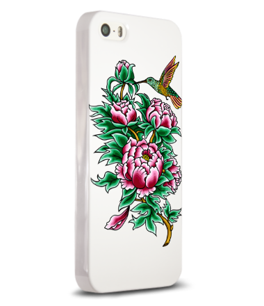 Чехол для iPhone Колибри в цветах