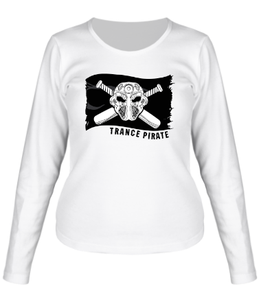 Женская футболка длинный рукав Trance pirate