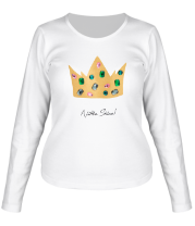 Женская футболка длинный рукав Crown and gem
