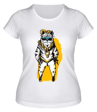 Женская футболка Крутой кот