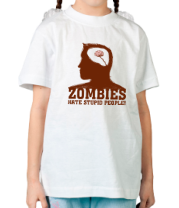 Детская футболка Zombie Hate stupid people фото