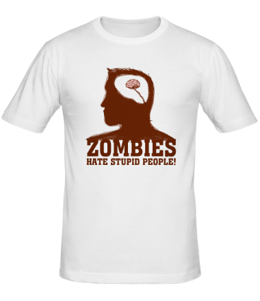 Мужская футболка Zombie Hate stupid people
