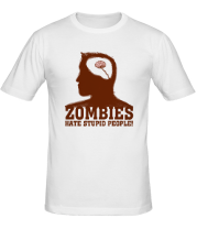 Мужская футболка Zombie Hate stupid people фото