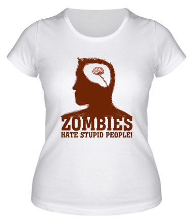 Женская футболка Zombie Hate stupid people