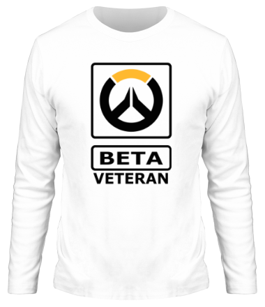 Мужская футболка длинный рукав Overwatch beta veteran