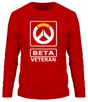 Мужская футболка длинный рукав Overwatch beta veteran фото
