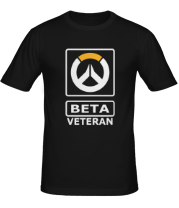 Мужская футболка Overwatch beta veteran фото