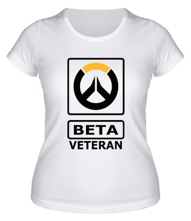 Женская футболка Overwatch beta veteran