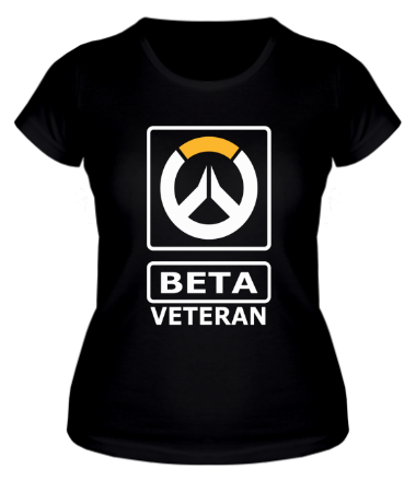 Женская футболка Overwatch beta veteran