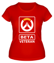Женская футболка Overwatch beta veteran фото
