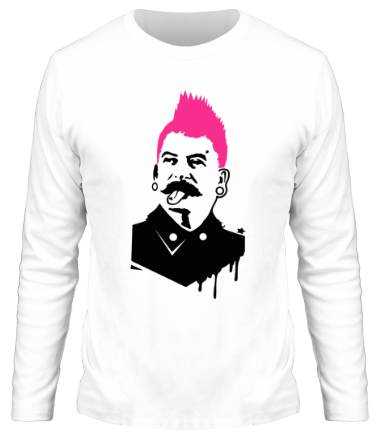 Мужская футболка длинный рукав Сталин-панк