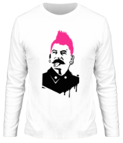 Мужская футболка длинный рукав Сталин-панк