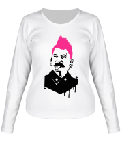 Женская футболка длинный рукав Сталин-панк